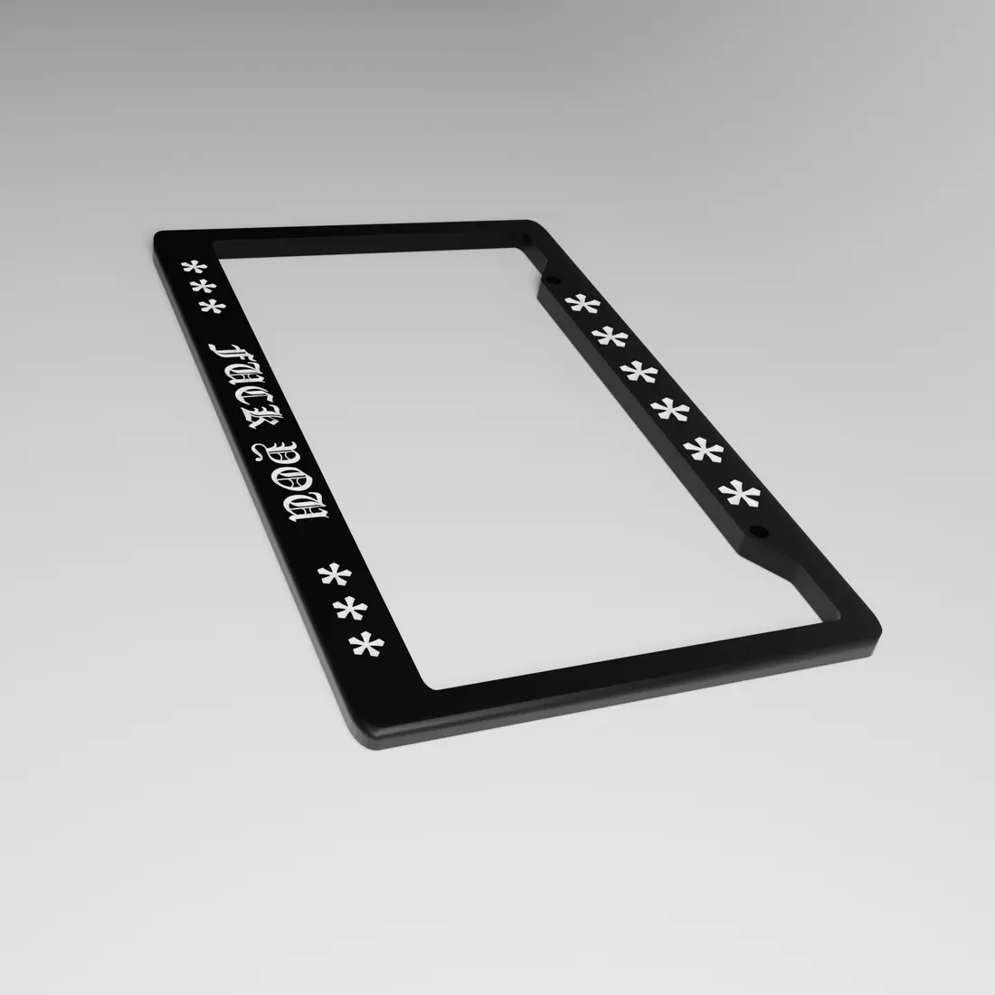 Gothic Logo - F U License Plate Frame
