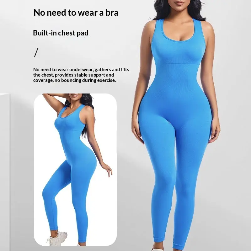 Womens Long-style One-piece Yoga Suit