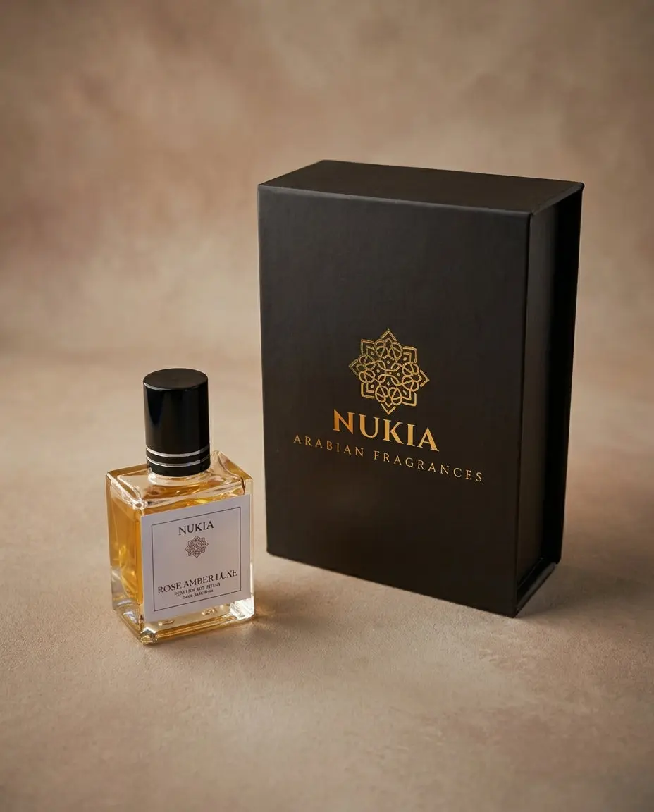 Feminine Luxury Perfume Oil | Rose Amber & Oud | Lasts All Day | Alcohol-Free – Nukia