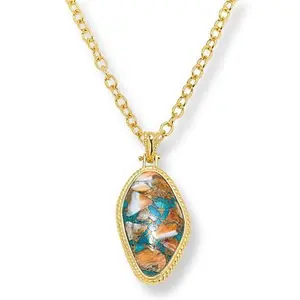 Connie Craig Carroll Jewelry Gemstone Rope Detail Statement Necklace