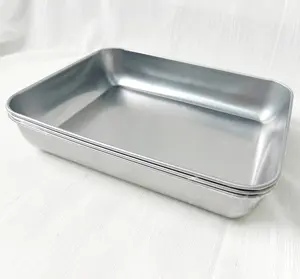 Stainless Steel Food Storage Container with Lid - Heavy-Duty Rectangular Baking Pan & Meal Prep Tray, Food-Grade Reusable Metal Box for Lasagna, Leftovers, Oven Baking, Dishwasher-Safe Home Organizer