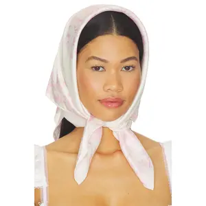 LoveShackFancy Labrina Head Scarf in Ivory Heirloom