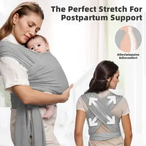 Solid color baby carrier, comfortable to carry, soft and breathable fabric, ideal for travel and everyday use. Comfortable wrap-around baby carrier, adjustable and lightweight ergonomic design.