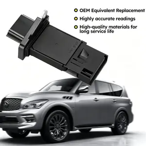 OEM Fit Mass Air Flow Sensor AFH70M-38,Replaces 22680-7S000 for Nissan,Aluminum Housing Direct Fit MAF Meter Boost Engine Performance