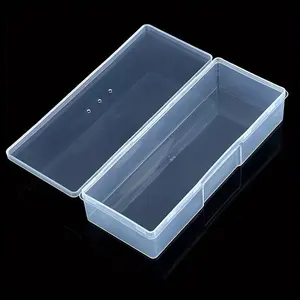 Clear Storage Box, Clear Organizer, Transparent Storage Box for Nail Tools and Cosmetics, Organize Your Manicure Supplies with Ease