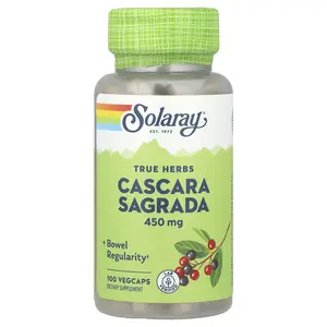 Solaray True Herbs, Cascara Sagrada, 450 mg, 100 VegCaps