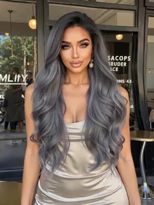13*4 HD Lace Synthetic Wig 26 Inch Body Wave, Lace Frontal Wig, Soft and Realistic Heat-Resistant Hair, Adjustable Comfortable Mesh Cap for Daily Wear, Natural Looking Wigs