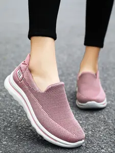 Women's Soft Sole Comfortable Walking Shoes, Lightweight Breathable Slip-On Casual Shoes for Elderly, Ladies' Soft Bottom Sneakers