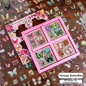 Plants Floral Scrapbook Stickers – Botanical DIY Craft Supply. Perfect for journaling, planner decoration, card making, and mixed media art. High-quality adhesive, vibrant designs. Great for teens, adults, scrapbookers & nature lovers.