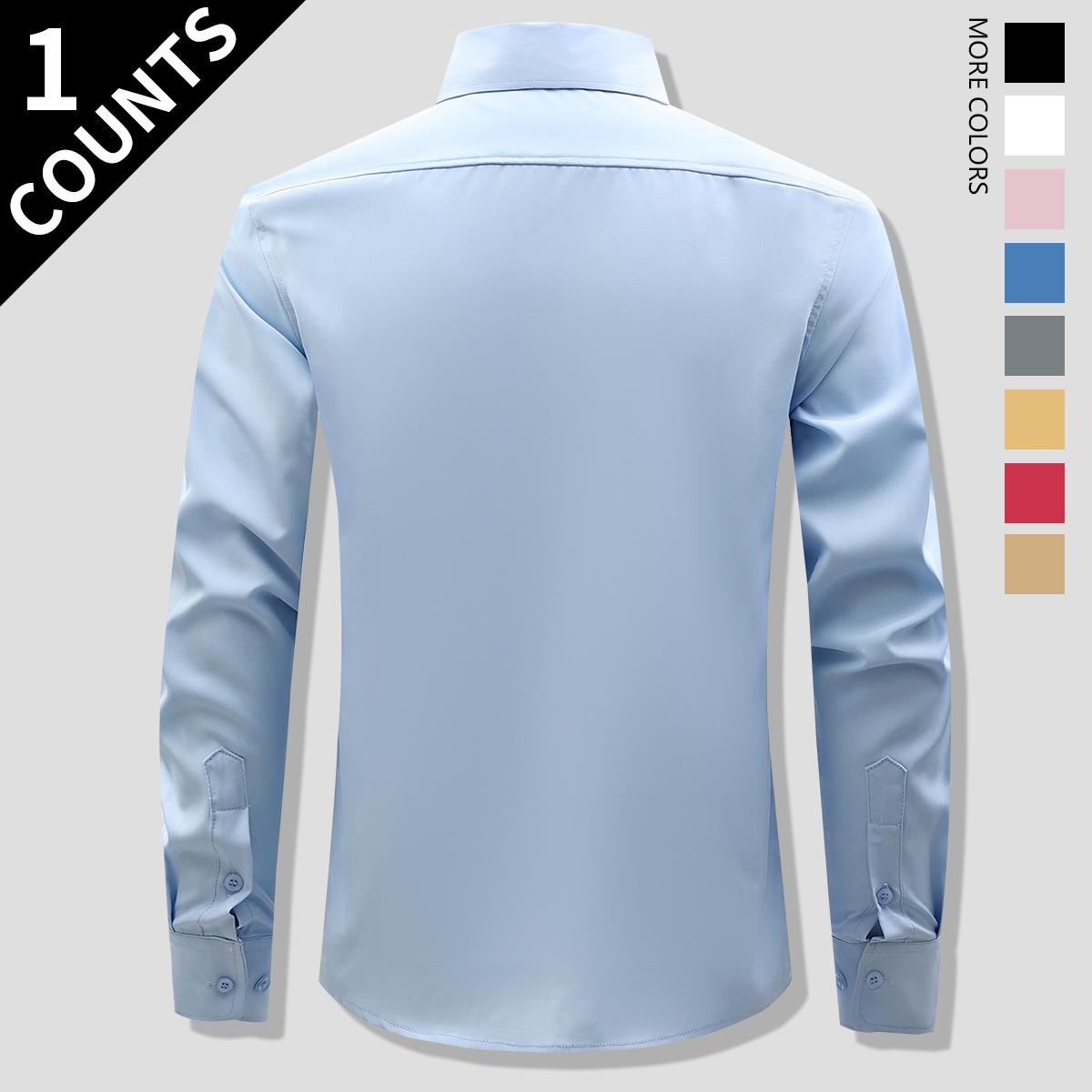 Men's Classic Slim Fit Dress Shirt – Professional Long Sleeve Button-Down – Versatile Tailored Look for Business, Weddings, and Everyday Essentials