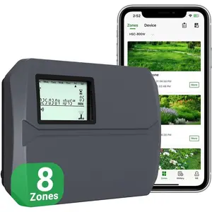 Sprinkler Controller WiFi, 8 Zone Irrigation Controller Indoor with Automatic Weather-Based Watering (2025  Version)