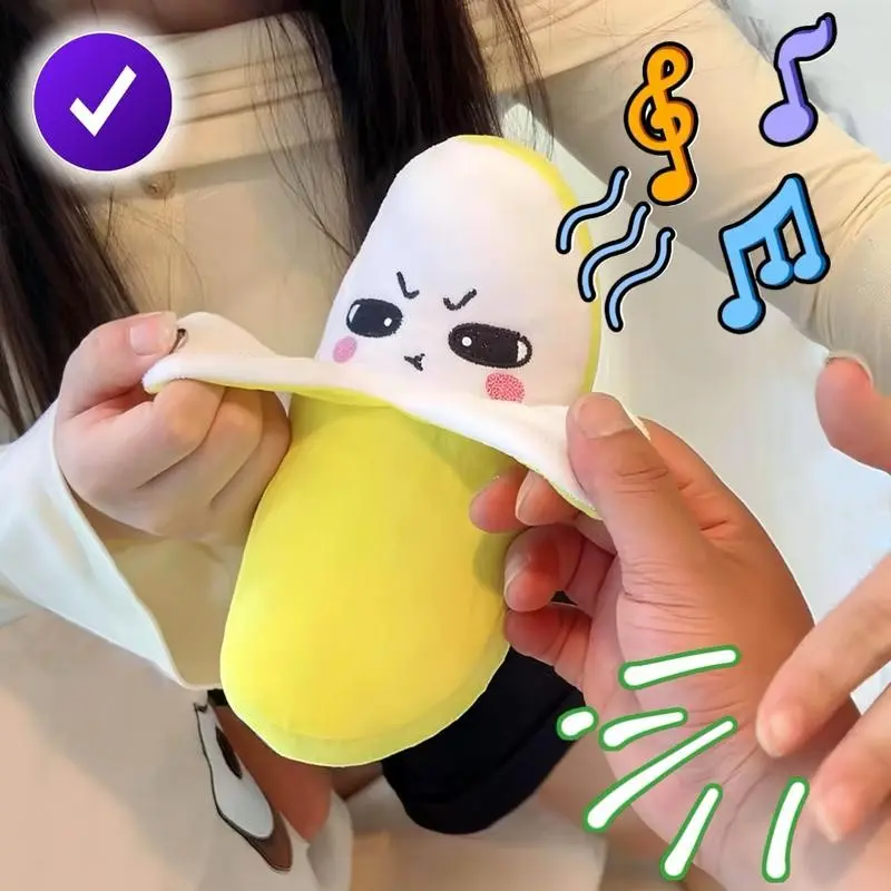Interactive Music Soft Stuffed Plush Toy Set, Cute Stuffed Animals, Banana Strawberry Carrot Decorations, Family Interaction, Couple Party Entertainment, Stuffed Animal Gifts, Cute Animal Design, Cute Stuffies