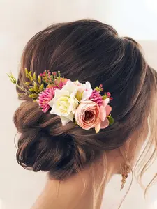Mother's Day Gift Floral Design Hair Pin, Elegant Hair Accessories for Wedding Bridal Party Formal Occasions, Fashion Hair Accessories for Women & Girls