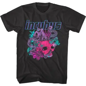 Incubus Octopus Skull Logo Men’s T Shirt - Rock Shirt