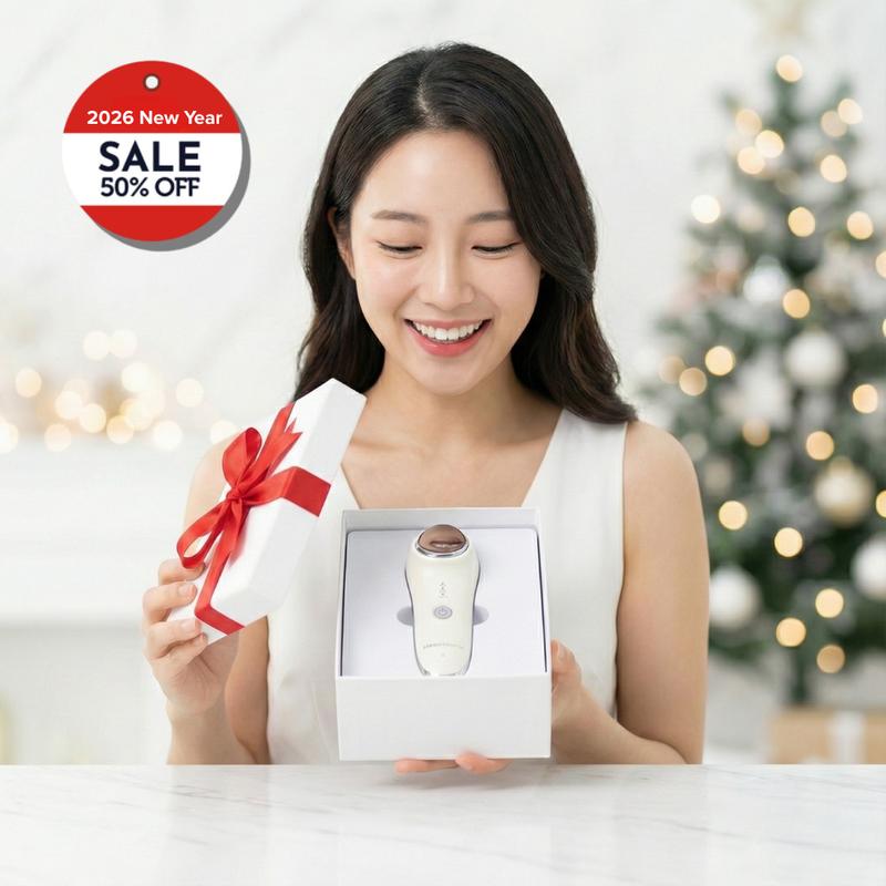 2-in-1 Hot & Cold Facial Massager | Anti-Aging & Depuffing Skin Care Tool | 42°C Heat Absorption & 6°C Ice Cooling Wand for Face & Eyes