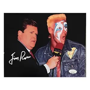 Jim Ross Signed 8x10 WWE Photo JSA
