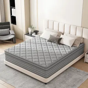 TVDFGTS 12 Inch boxed medium-firm mattress, Twin/Full/Queen/King multiple options, gel memory foam hybrid mattress, independent pocket spring, ergonomic, motion isolation and pressure relief, bring cool sleep