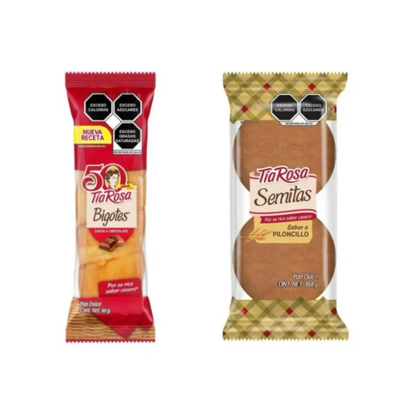 Tia Rosa Bigote Chocolate 80g y Semitas 184g