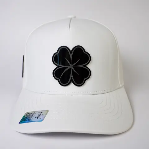 Clover SnapBack Hat-White Hydro