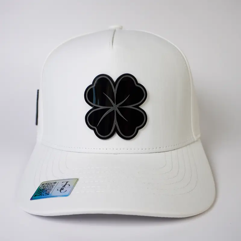 Clover SnapBack Hat-White Hydro