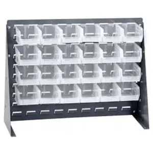 Quantum Storage QBR-2721-210-24CL 27 x 21 in. Bench Rack with 24 Bins