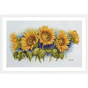 Bright Sunflowers K-125 Counted Cross-Stitch Kit