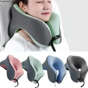 U Shaped Memory Foam Travel Pillow - Ergonomic Neck Support Cushion for Car, Airplane, Office Naps & Long Trips
