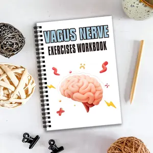 Vagus Nerve Practice Planner Notebook, Body Healing Emotional Regulation Spiral Binding Notebook, Stress Relief Journal for Mental Wellness