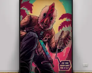Hotline Miami Game Poster , Wall Art , Wall Prints , Home Decor , Kraft Paper Print , Gift Poster , Game Poster 45784 199