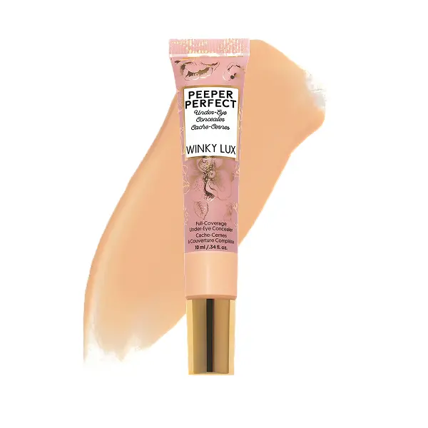 Winky Lux Peeper Perfect Under-Eye Concealer 10 ml | Full-Coverage Ultra-Creamy Concealer with Collagen, Hyaluronic Acid & Vitamin E for All Skin Types