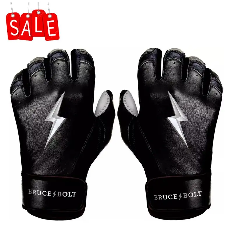 Men's Chrome Series Short Cuff Batting Gloves-Black, durable grip breathable material long cuff support enhanced control comfortable fit for baseball softball games