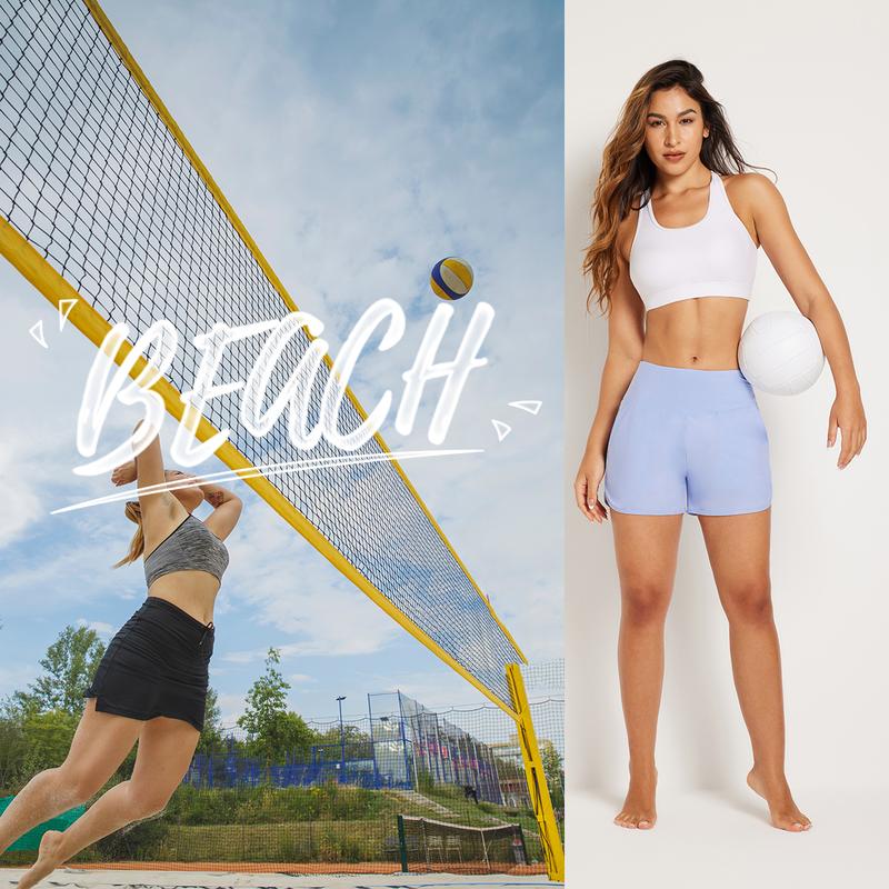 baleaf Women's 3''/5"/7''/9'' High Waisted Lightweight Board Shorts Swim/Running/Workout Quick Dry with Pockets Tankini Bottoms Bathing Suits Plus Size Bermuda Shorts