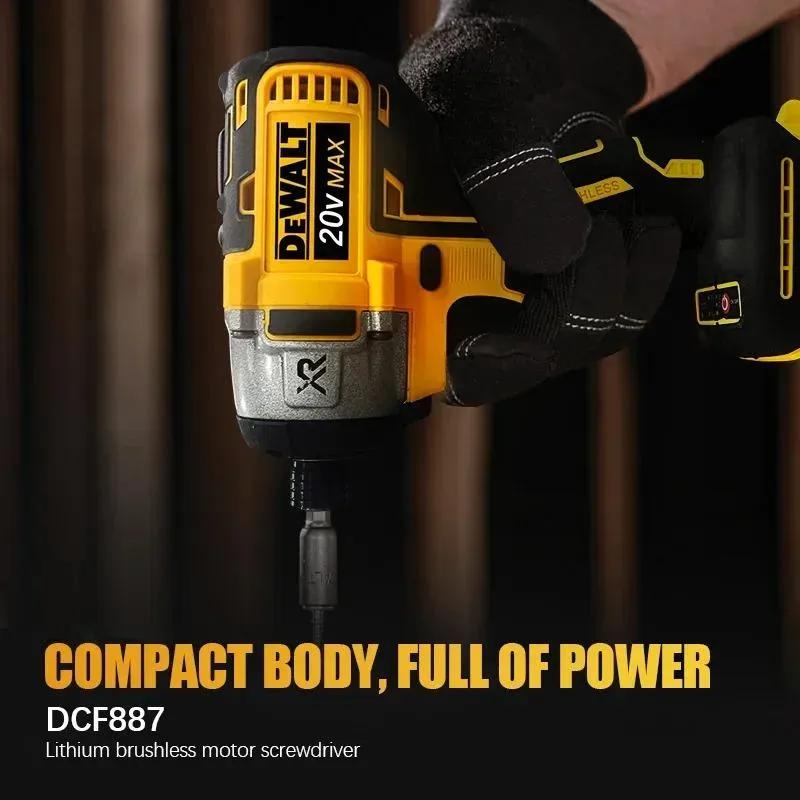 Dewalt DCD887 Electric Impact Driver Drill 3250RPM Speed Brushless motor 1/4 Power Tools Electric Screwdriver For 20V Battery