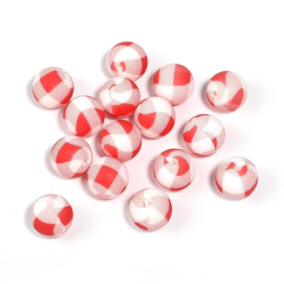 YM493009 Printed beads 30pcs 15mm