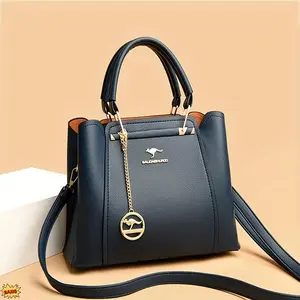 Women's Professional Gold Hardware Tote Bag - Convertible Crossbody-Shoulder Handbag, Large Capacity Crossbody Bags for Women for Work & Formal Office Use