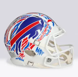 Josh Allen Buffalo Bills Autographed Riddell Speed Authentic Helmet - Art by JK5 - Limited Edition #1/1 - Fanatics Authentic Certified