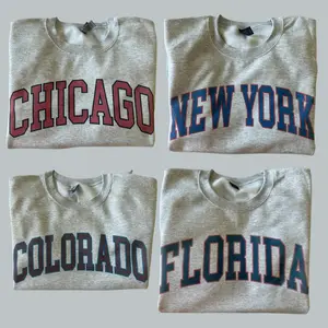 Vintage Varsity Hockey Sweatshirt Sweater - Ash Grey