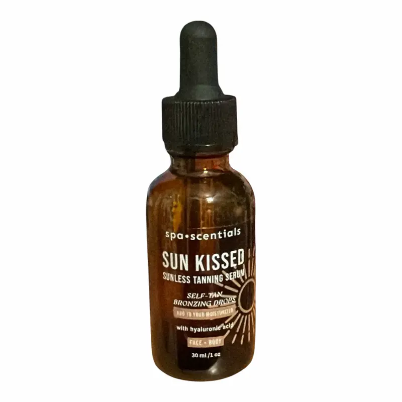 Sunkissed Sunless Tanning Serum - Self-Tan Bronzing Drops with Hyaluronic Acid, Add to Face and Body Moisturizer