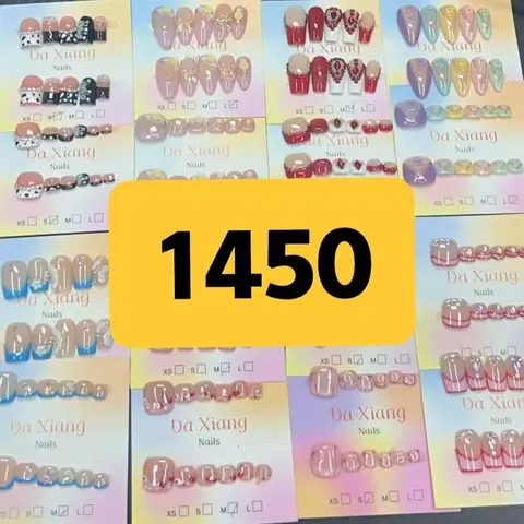1450:Handmade press on nails online bidding-1