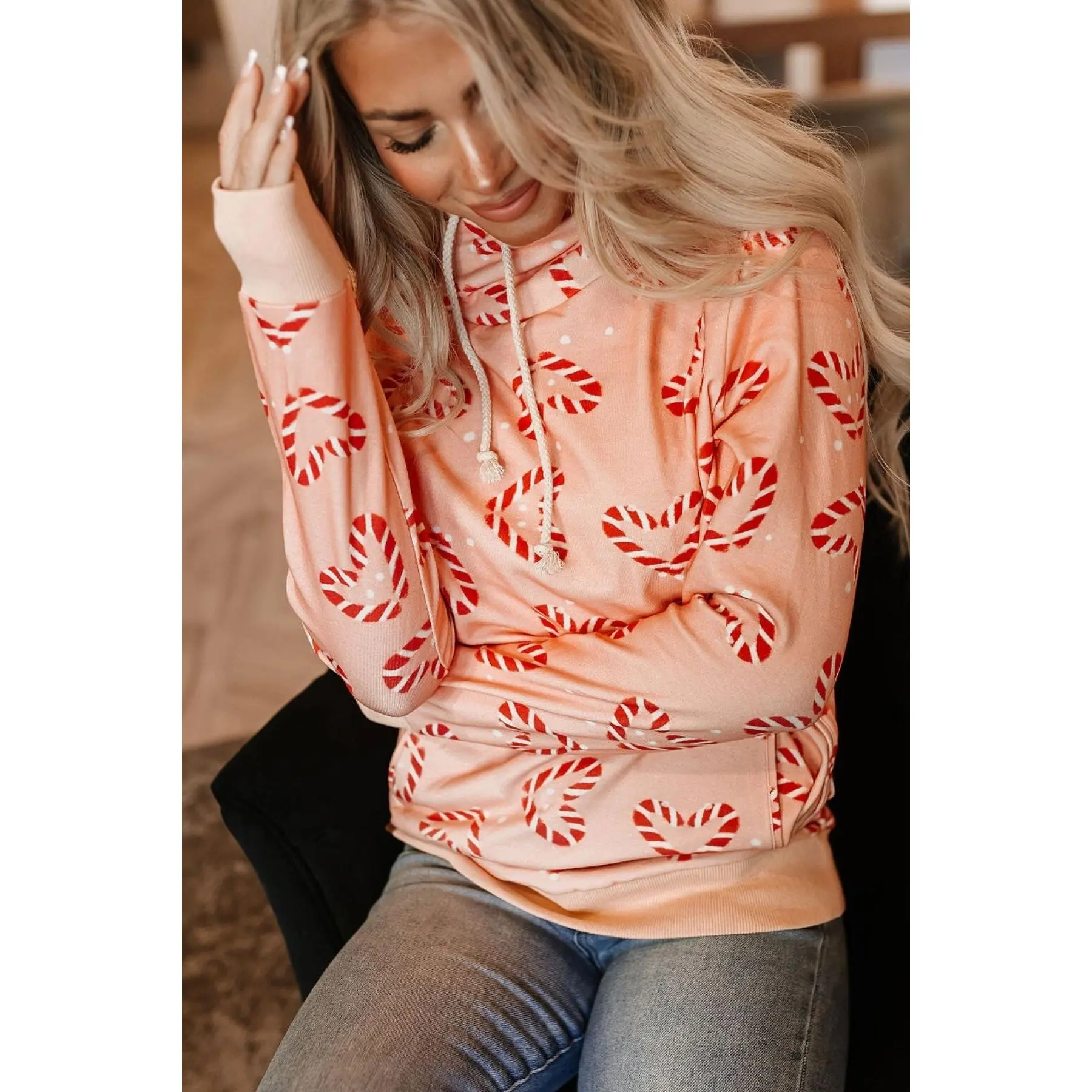 Ampersand Candy Cane Wishes Singlehood Sweatshirt