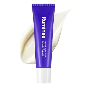 Ruminae Smooth Eye Cream | 0.1% Retinol, 0.5% Bakuchiol | Anti-Aging Brightening Eye Care | Fine Line Reducer, Wrinkle Smoother & Dark Circle Corrector, Gentle Korean Skin Care (1.01 fl. oz.)