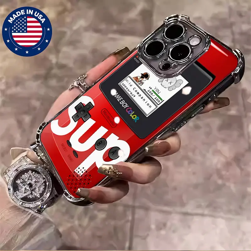 Vintage Unique SUP Aesthetic Pattern Custom Silicone iPhone Case - Soft TPU Protector for iPhone 12/13/14/15/16 Plus Pro Max, Anti-Drop, Shockproof, Anti-Scratch Mobile Phone Accessory, Accessories