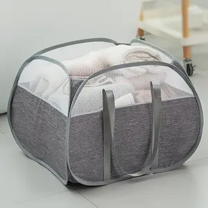 Multi-Scene Foldable Storage Set, 90L Large Capacity Thick Mesh Toy Box with Reinforced Handle, Fits Dolls Figurines, Clothes Storage Organizer, / Options