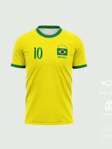 Bright yellow, football jersey for World Cup, versatile for daily use