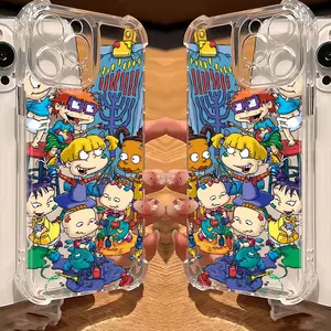 Popular video R-Rugrats Phone Case Suitable for iPhone 17 16e 16 15 14 13 12 11 Mini Pro Max Air X XR XSMAX 8 7 Plus Anti Fall Transparent Soft Back Cover