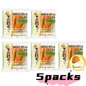 D-PLUS Hokkaido Cream Natural Yeast Bread - Japanese Dessert, 2.82oz - Soft and Fluffy, Made with Premium Japanese Flour, No Preservatives - Snack Milk