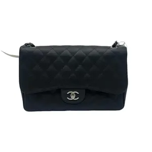 Pre-owned CHANEL hz8 Black Caviar CF Jumbo Crossbody Bag 71841