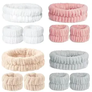 3pcs Spa Headband Yoga Stock Up DealsHairband Face Wash Wristband Set