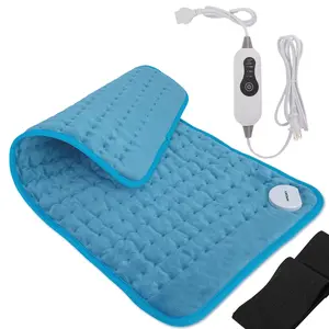 MoistHeat Waist and Back Pain Relief ，Includes elastic band, auto-close feature, 3-level adjustment, relieves menstrual cramps and muscle pain, machine washable and dryer safe, perfect gift for parents, shipped from local warehouse. Fleece with Heated Mas