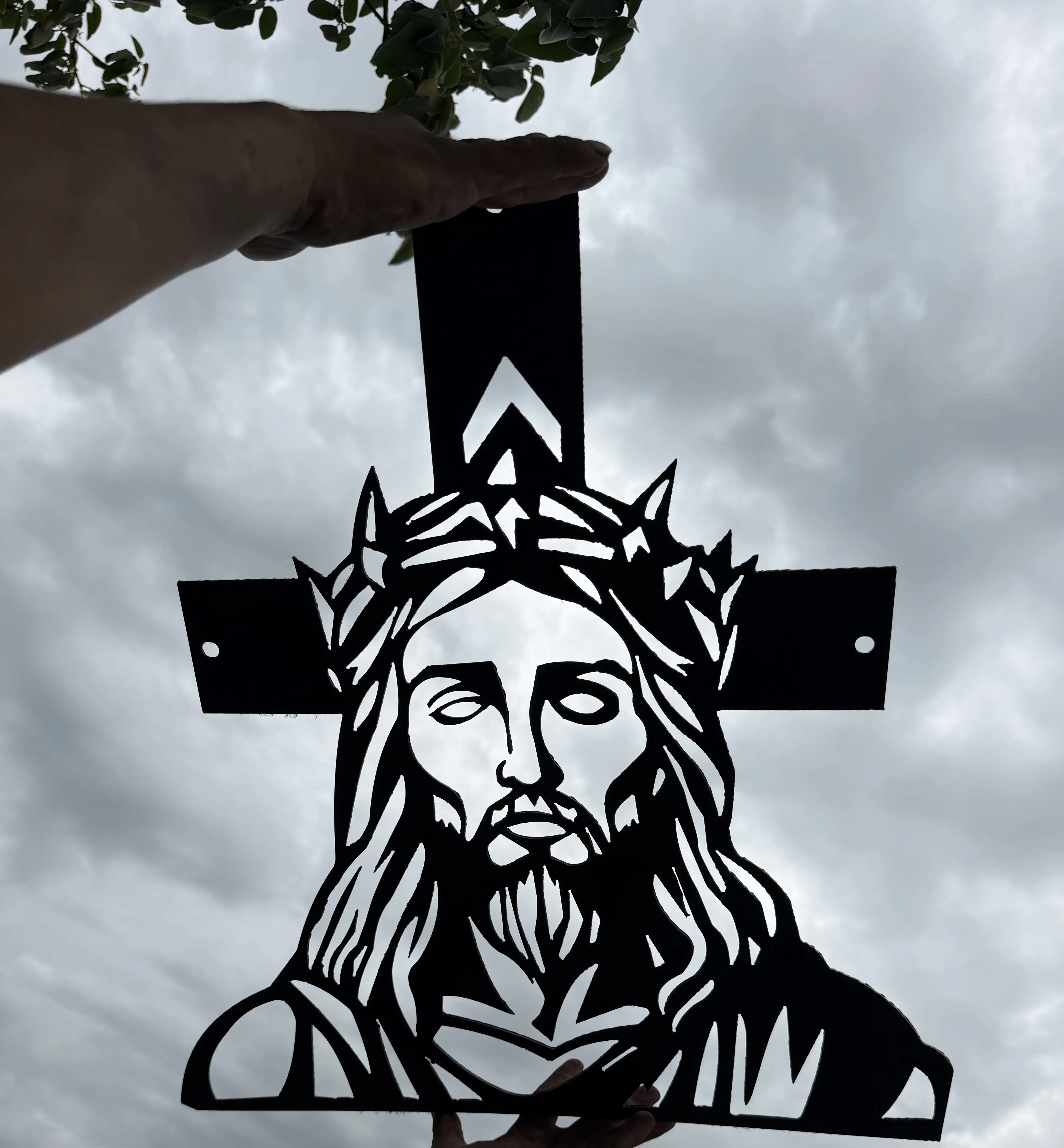 Jesus Christ Metal Wall Art | Handmade Christian Cross | Religious Metal Wall Decor | Indoor & Outdoor